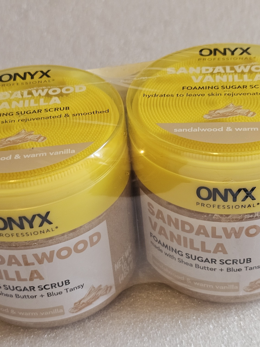 ONYX Sandalwood Vanilla Foaming Sugar Scrub 2 PACK